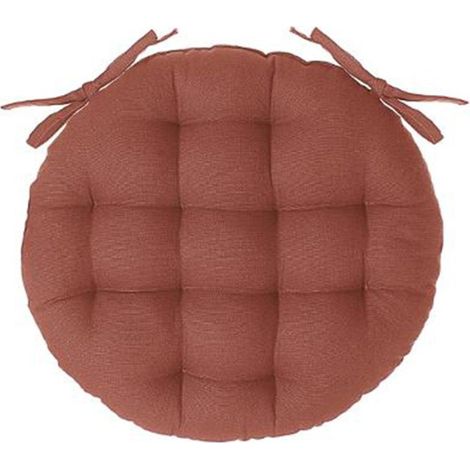 Galette de Chaise Ronde "Leana" 38cm Terracotta (1/2)