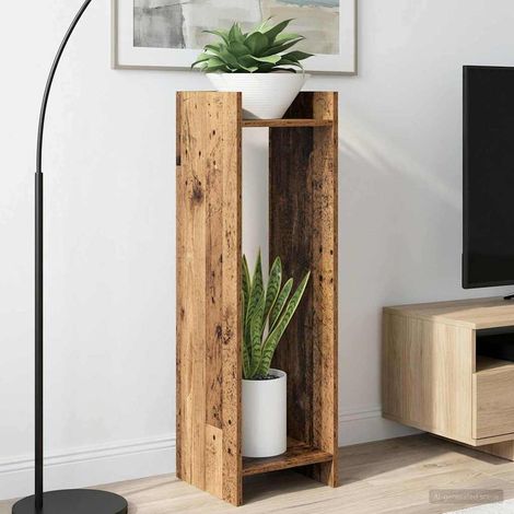 Soporte de plantas 2 pcs Madera vieja 30 x 30 x 100 cm