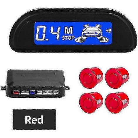 Élément de détection de stationnement avec affichage LED de recul Auto Parktronic 4 12V 8 couleurs (1/5)