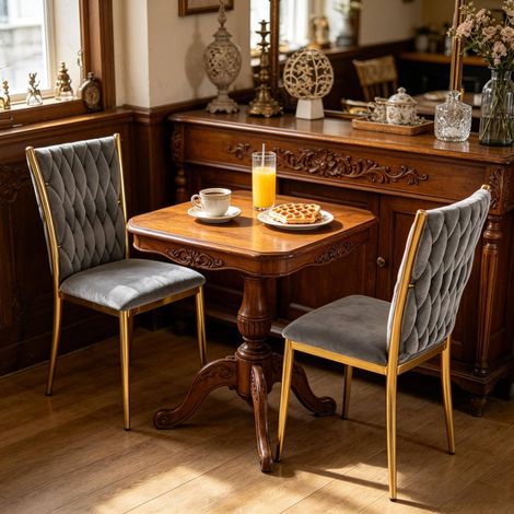 Schreibtisch Stuhl im Home Office,Elegante Küchenstühle,Essstuhl,Wohnzimmer Stühle mit Hoher Rückenlehne(nur 2PCS Stühle) (1/5)