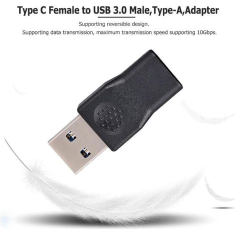 Convertitore dati da USB 3.0 maschio a USB 3.1 Type-C femmina per laptop adattatore OTG da Type-C a USB-C femmina per computer desktop.