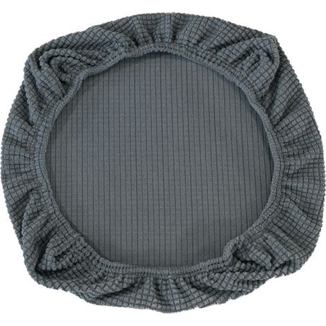 Stretch-Stuhlbezug für Bürostühle, Drehstühle, Stuhlbezug (dunkelgrau 50-65 cm × 50-63 cm)