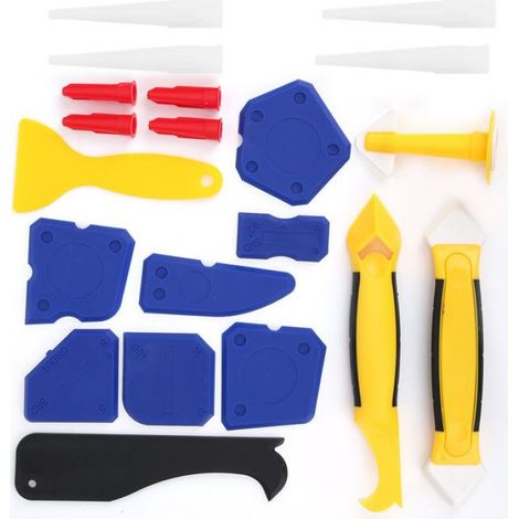Kit de calfeutrage 20 pièces, grattoir multifonction plastique pour vitres et joints, finition de scellant précise (1/5)