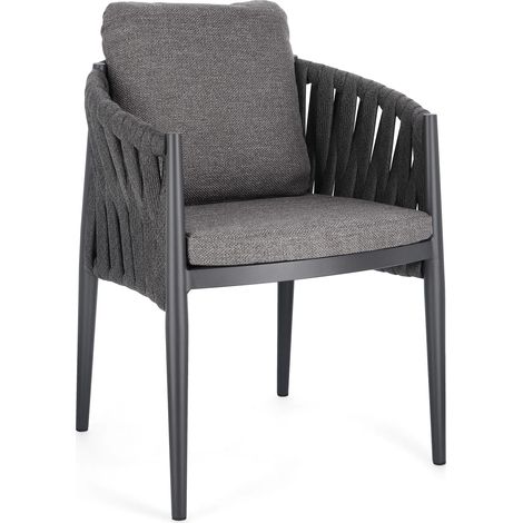 Sedia da giardino Bolzano Juno 63x60 Antracite Alluminio (1/5)