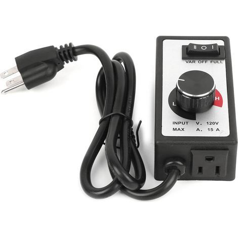 Régulateur de Vitesse Ventilateur 1800W pour Culture Hydroponique, Ventilation Extraction, Câble 2m, Prise US 110V (1/5)