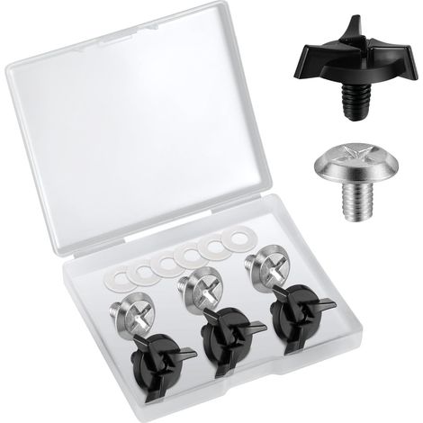 6Pcs Vis Casque Moto, Vis Clip Visière Casque avec 6Pcs Rondelles en Caoutchouc Accessoires de Couvre Chef de Moto (Noir & Argent) (1/5)