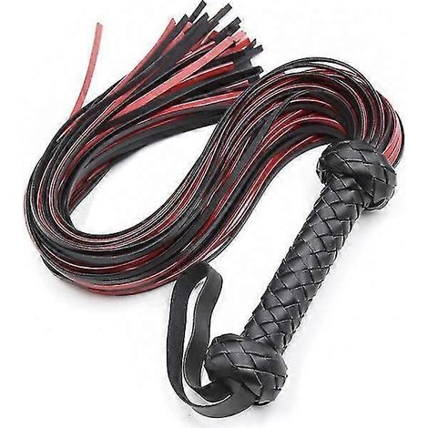 Cravache d'équitation en cuir de buffle, cravache d'entraînement pour chevaux avec poignée antidérapante, cravache de 63 cm pour équipement d'équitation (1/5)