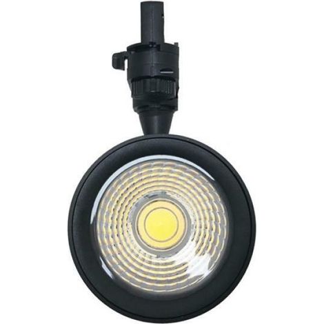 Faretto led nero a binario 30w trifase faro super compatto cob 3000k (1/3)