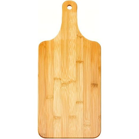 Planche à Découper en Bambou - 27 x 15 x 1,4 cm - Pour Pizza Légumes Viande Fromage - Planche de Cuisine et Service - 1 Pièce (1/5)