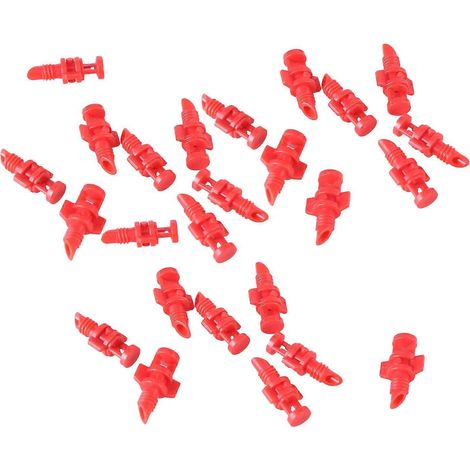25Pcs 360° Sprayer Nozzle Jet for Mister Cloning Machine Hydroponi  Red (1/5)