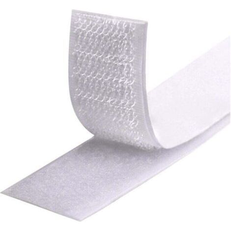 8M Adhesive Tapes, Adhesive Grip Tape, Scratch Hook Loop Tape Self-Adhesive Adhesive Tape for All Types of Photo Frame Installations 20mm (White) (1/4)