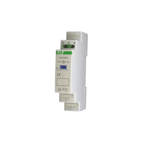 Lampe rail DIN 1xLED vert, Un=130÷260V, 1 mod LK-712G
