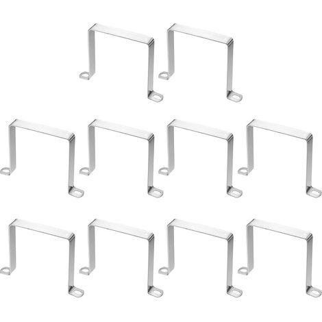 Collier Carré Pour Tube 90x90mm 304 Acier Inoxydable Argent (1/4)