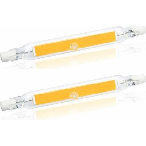 Ampoule LED à filament COB 5W R7S 78MM J78, 500 lumens, 360 degrés, équivalent à une ampoule halogène 30W 48W 50W, idéale pour la maison, la cuisine, la chambre, le balcon, le bureau, etc. (2 pièces, (1/5)