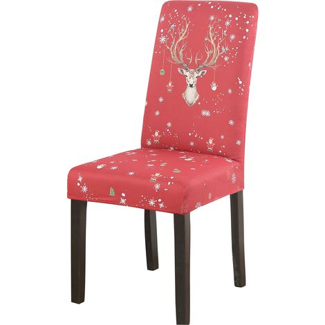 Stretchable polyester dining chair cover - Modern design - For weddings, banquets, parties, Christmas (1/5)