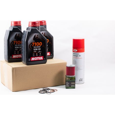 Kit Entretien Vidange Standard pour SUZUKI AN 400 BURGMAN de 1999 à 2006 - MOTUL 7100 10W30 3L (1/3)