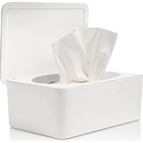 Caja Para Toallitas - Tapa Hermética Con Junta De Silicona - Para Toallitas Bebé Y Pañuelos - 18,5 X 12 X 7 Cm - 1 Unidad (1/5)