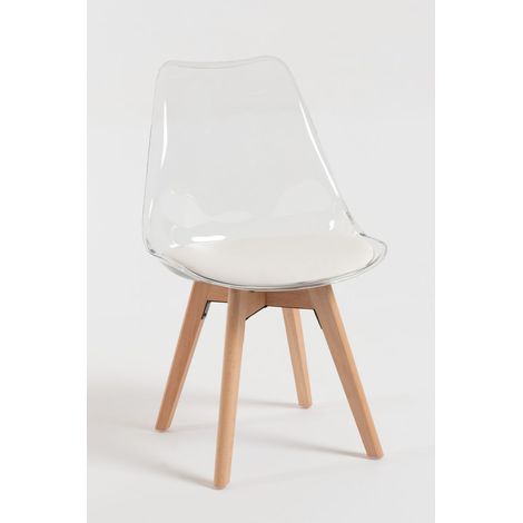 Sillas Comedor - Silla Synk Transparente Asiento - Blanco (1/5)