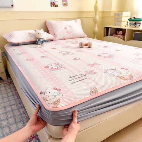 Drap-housse rafraîchissant en soie glacée Rêve de berceau 180x200 cm avec 2 taies d'oreiller 180cm 200cm réf 6390 300 g – Livraison gratuite
