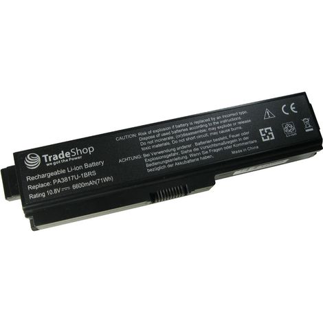 Trade-Shop Li-Ion Qualitäts Akku 10,8V/11,1 6600mAh ersetzt Toshiba PA3817U-1BAS PA3817U-1BRS PA3818U-1BRS PABAS117 PABAS178 PABAS201 PABAS227 PABAS228 PABAS229 TS-M305
