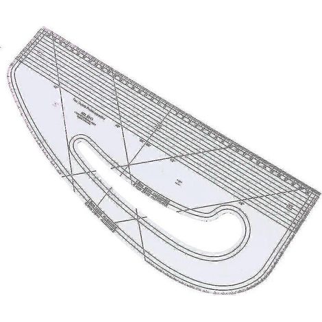 Règle de modélisme, de conception de mode, multi-usage, pour le traçage de courbes et la confection de vêtements (1/5)