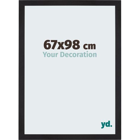 yd. - Cadre photo 67x98 - Noir Grain de Bois - MDF - Mura