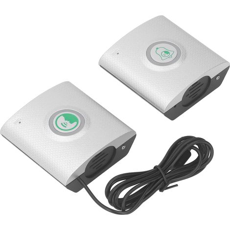 Sonnette vocale sans fil, interphone bidirectionnel, pour intérieur et extérieur, système de sécurité pour la maison, l'hôpital et le bureau (argenté). (1/5)