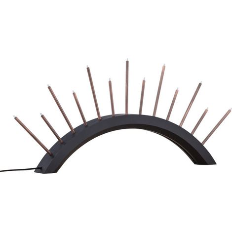 Lampe à Poser Bougeoir "Bjornrike" 55cm Noir (1/5)