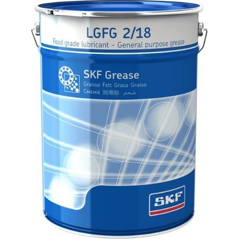 Graisse General Purpose Food Grade Grease Huile minérale SKF, Seau de 18 kg NSF ( Prix pour 1 )