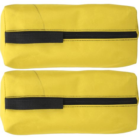 Sacoche de rangement pour outils, en polyester résistant avec poche zippée et compartiments externes pour clés et tournevis, couleur jaune vif. (1/5)