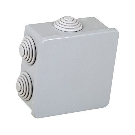 Electraline Boîte de dérivation carrée gris 80x80x40 mm