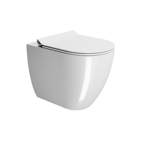 Pura wc a terra filo muro senza brida bianco lucido (venduto senza coprivaso) (1/2)