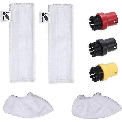 AURA 2 Chiffons de sol en microfibre + 2 chiffons de protection pour buses manuelles + 3 brosses pour nettoyeur vapeur SC1 SC2 SC3 SC4 SC5 JP (1/5)