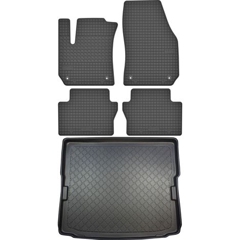 Opel Zafira B Minivan de mayo de 2005 a 2014. JUEGO - alfombrillas de goma para coche + alfombrilla para maletero.