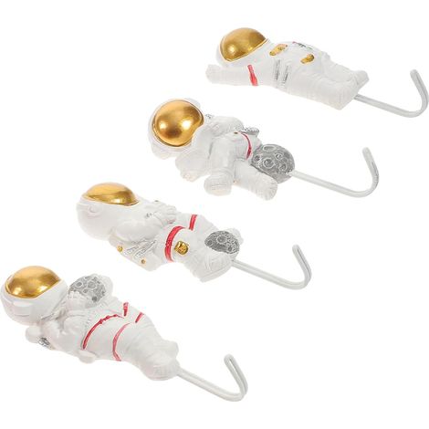Lot de 4 crochets muraux décoratifs en résine motif (1/5)