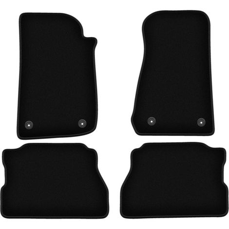 Tappetini BASIC in velluto nero per: Jeep Wrangler IV Rubicon off-road (2017-) (1/5)