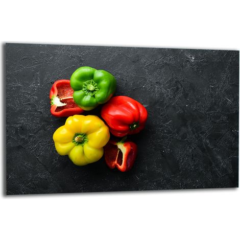 PLAQUE DE PROTECTION EN VERRE POUR CUISINIÈRE 80x52 PEPPER (1/5)