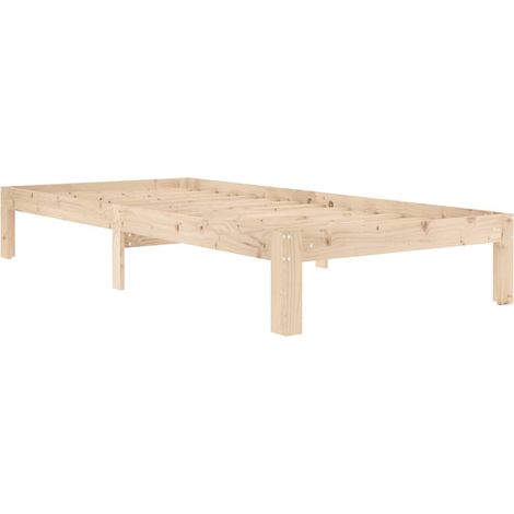 Estructura de cama sin colchón madera maciza de pino 90x200 cm vidaXL