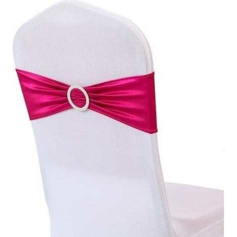 Nœuds de Chaise - Extensibles - Élasthanne - Rose Rouge - 10 pièces (1/3)