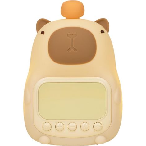 Réveil avec veilleuse pour enfants, horloge LED, rechargeable, en silicone, lampe de table, réveil pour enfants, adolescents, filles et garçons