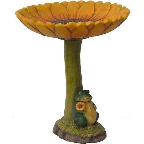 Bain Pour Oiseaux - Résine Extérieur - Design Antique Rustique - Pour Jardin Cour ou Intérieur - 1 Pièce (1/5)