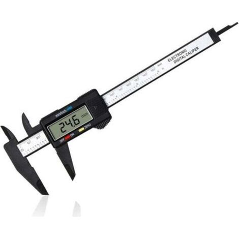 Pied a Coulisse Digital,Pied à Coulisse Numérique Classique de 150 mm / 6 Pouces Avec Grand Écran LCD pour es Mesures Externes, Internes, Profondeur et Pas Outil de Mesure Électronique (1/4)