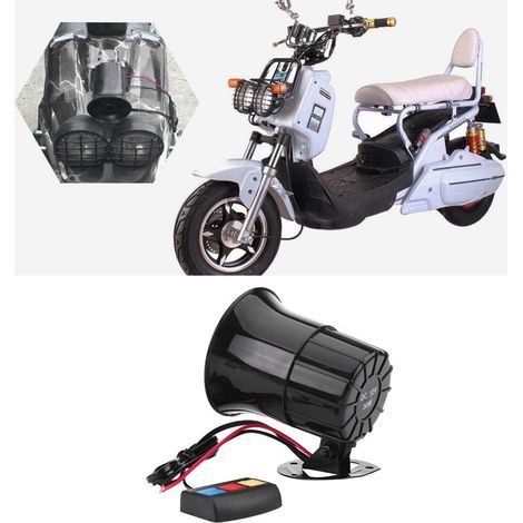 Altavoz AKLOSIPY DC 12V, 105-115dB, súper potente, 3 tonos, sirena de advertencia de seguridad, bocina, fácil instalación para coche, moto, barco, camión, SUV. (1/5)
