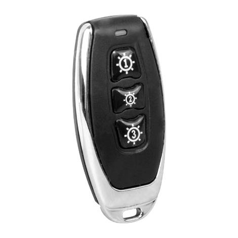 V-TAC Smart Home VT-5143 Interruttore telecomando tascabile switch 3 tasti senza fili Wi-Fi con luce led IP54 - sku 8463