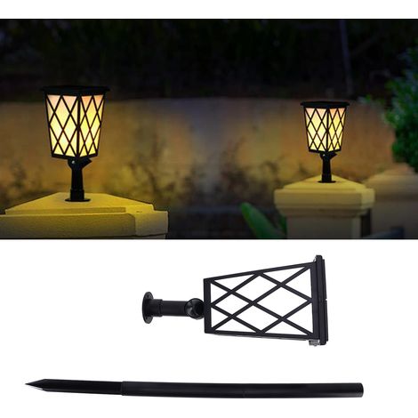 Solarbetriebene LED-Gartenleuchte, warmweiße Flammenlampe, LED-Stehlampe, Landschaftsbeleuchtung für Garten und Hof. (1/5)