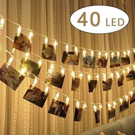 LED-Lichterkette – MC – 40 – 4 m – Batterien – Transparenter Clip – Für den Innen- und Außenbereich (1/4)