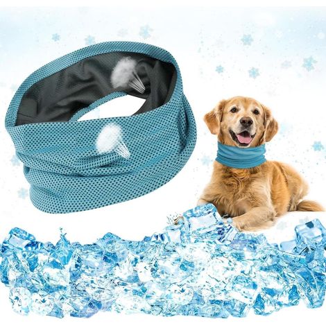 Pañuelo Para Perro - Material Transpirable Y Autoenfriable - Ideal Para Paseos Estivales - Poliéster - Talla L - Con Lazo De Ajuste Para Correa (1/5)
