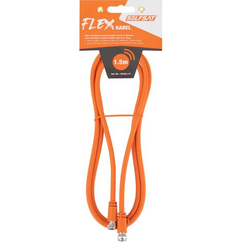 Câble de connexion d'antenne SELFSAT Flex 1,5 m, orange