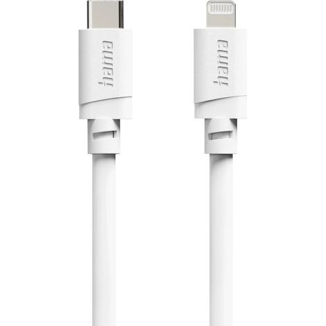Hama USB-Ladekabel USB 2.0 USB-C® Stecker, Apple Lightning Stecker 3 m Weiß 00201817