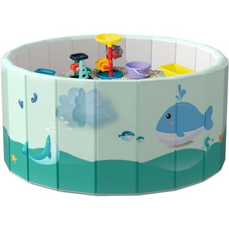 Piscine Pliante,Bassin en PVC Non Gonflable,Piscine Pliante pour pour Famille Adultes Animaux Chiens Jardin Extérieur Été Terrasse Centre Rassemblement